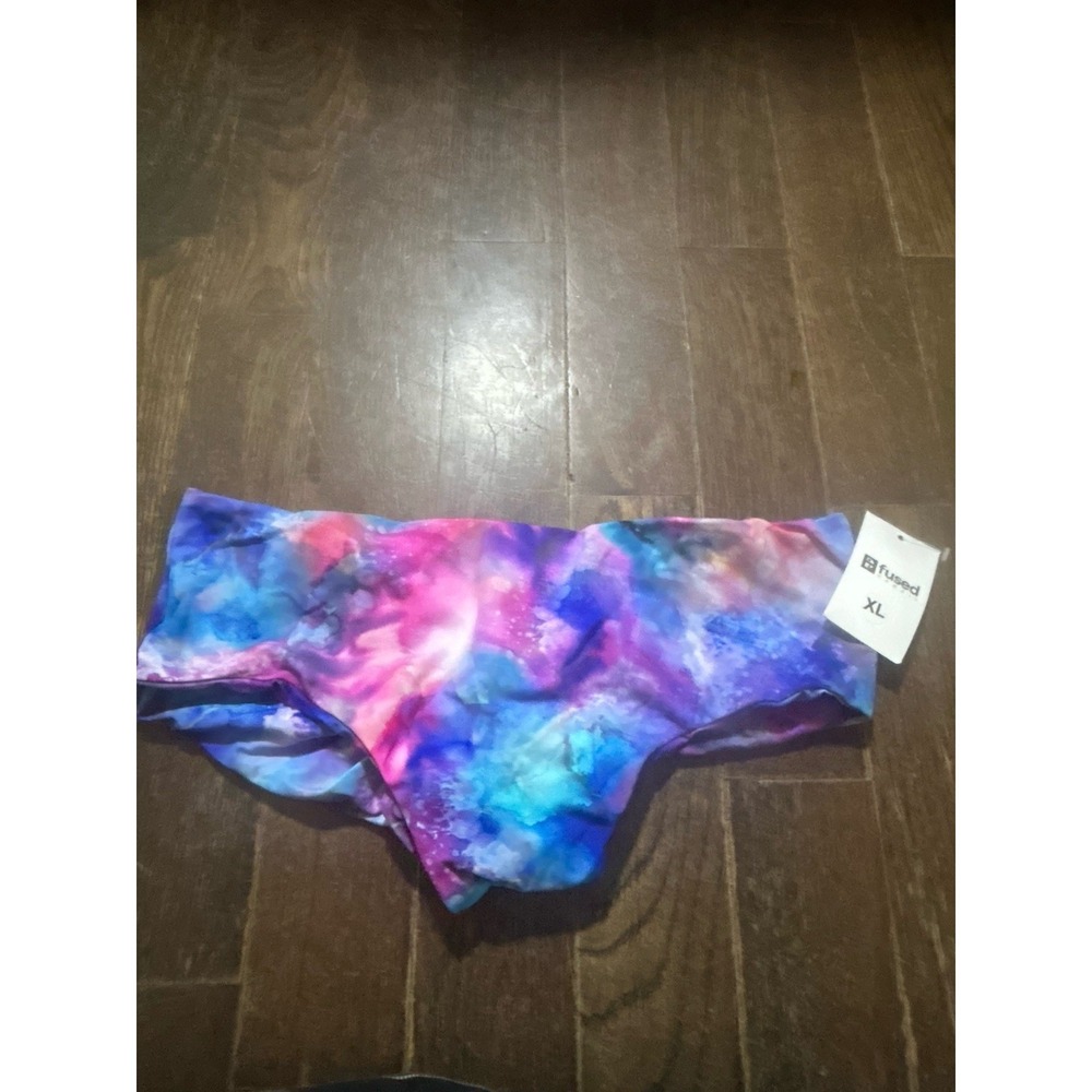 Fused Hawaii Kona Bikini Bottom Swimwear XL NWT Galaxy Purple Blue